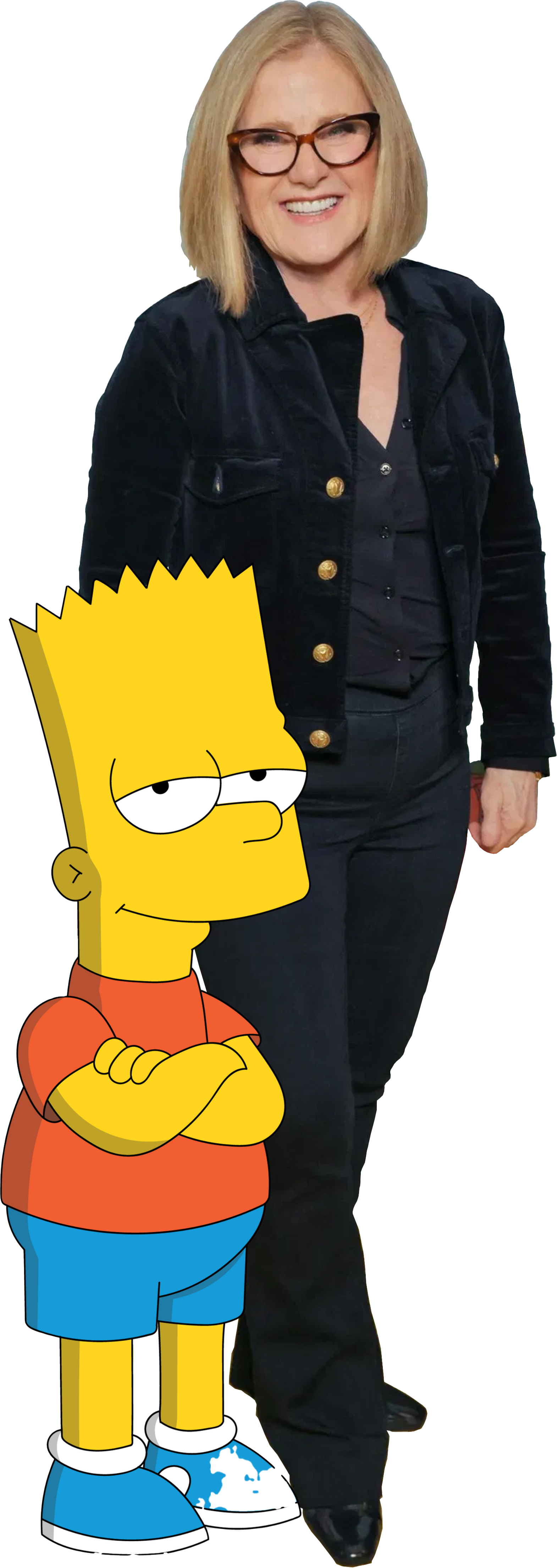 Nancy Cartwright and Bart Simpson